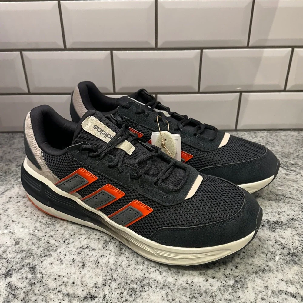 Adidas Astrastar Men's 13 Running Shoes Black Orange JQ6077 Comfort Training New
